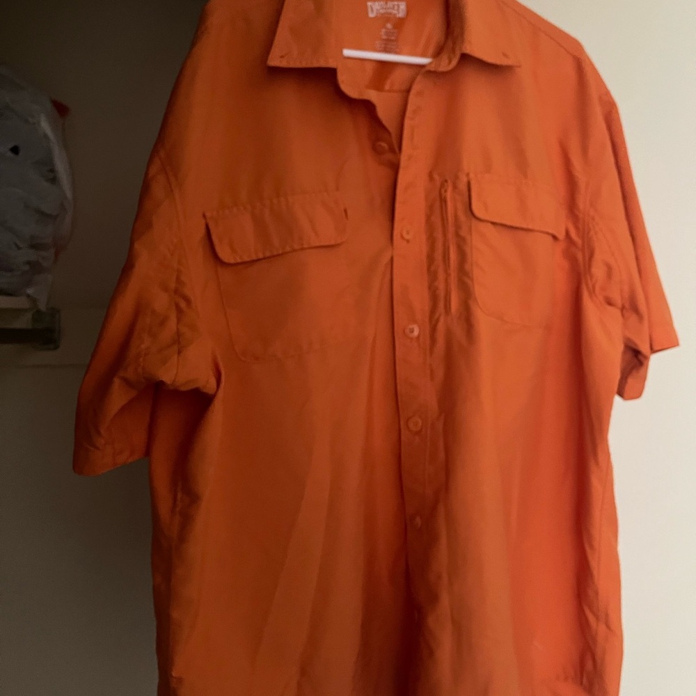Duluth Trading Co Bright Orange Shirt